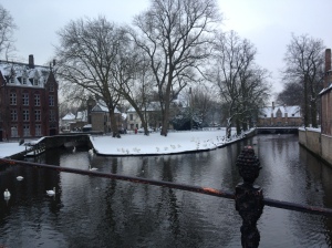 This photo of Bruges reminds me of the amazing scenery along the water and everyone in the group huddled together trying to keep warm!
